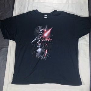 Vintage Star Wars 3XL Darth Vader Light Saber Black T Shirt Fruit Of The Loom